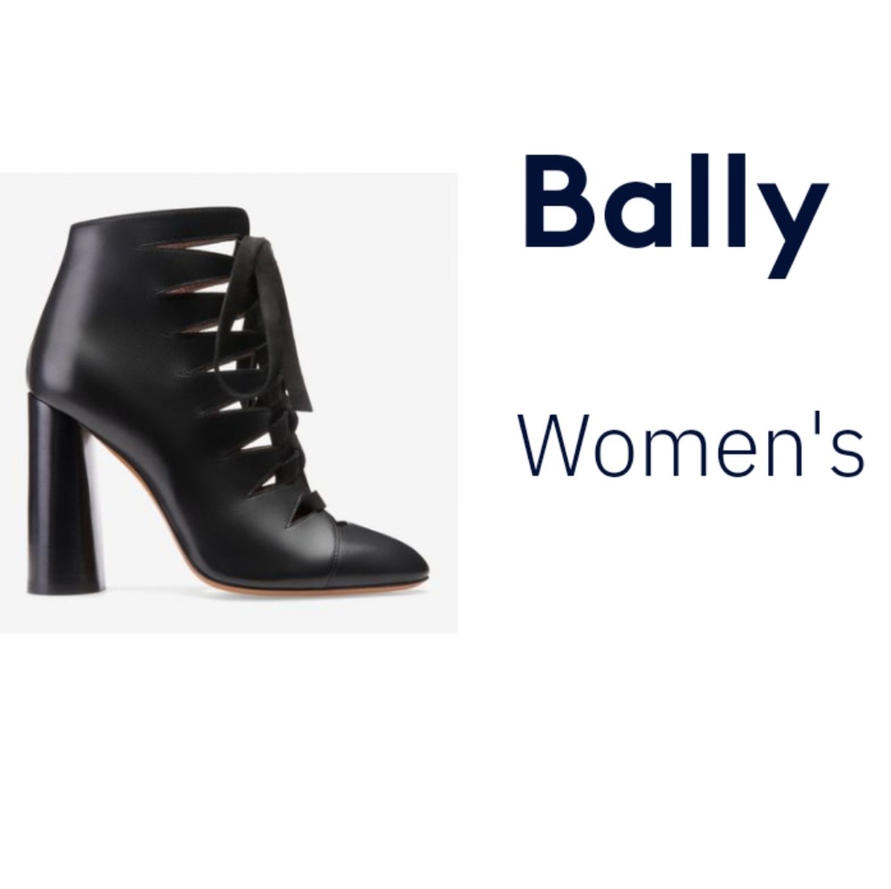 4" Heel Black Calf Leather Shanie Bally Bootie